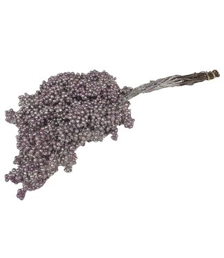 QC Champagne-coloured dried pepper berries with glitter | Packed per piece | Per 5 pieces