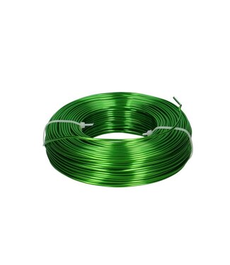 4A Appelgroen aluminium draad | Diameter 2 millimeter | Lengte 60 meter | Gewicht 500 gram | Per stuk