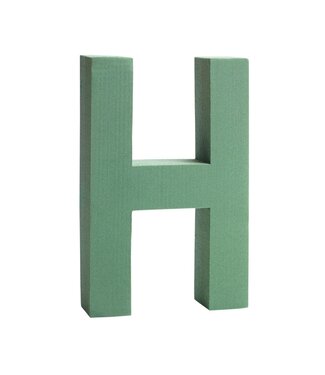 4A Groene Oasis steekschuim letter H | Hoogte 31 centimeter | Per stuk