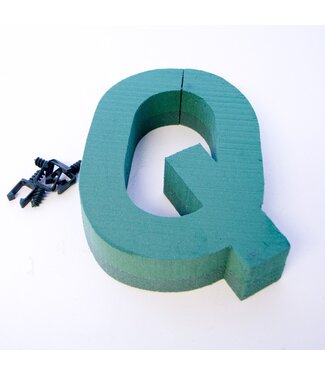 4A Groene Oasis steekschuim letter Q | Hoogte 31 centimeter | Per stuk