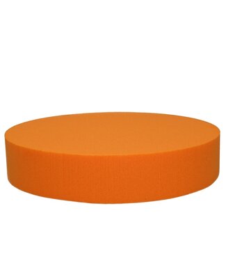 4A Orange Oasis floral foam cake | Durchmesser 25 Zentimeter | Höhe 5 Zentimeter | Pro 2 Stück