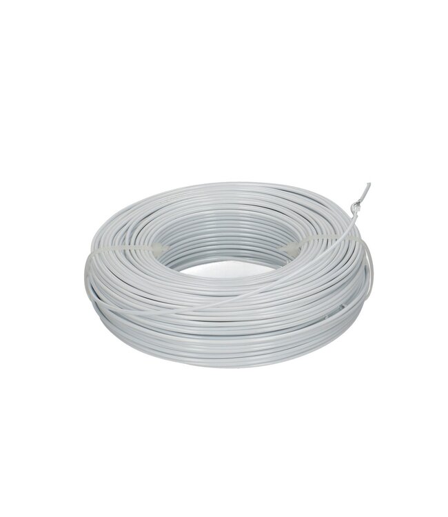 Wit aluminium draad | Diameter 2 millimeter | Lengte 60 meter | Gewicht 500 gram | Per stuk te bestellen