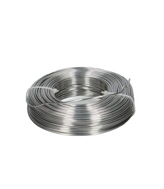 4A Fil d'aluminium argenté | Diamètre 2 millimètres | Longueur 60 mètres | Poids 500 grammes | Par pièce