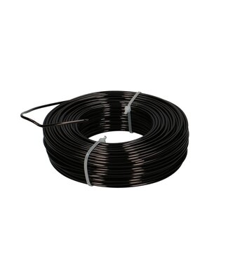 4A Zwart aluminium draad | Diameter 2 millimeter | Lengte 60 meter | Gewicht 500 gram | Per stuk