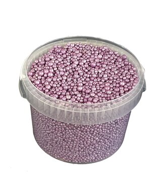 QC Lila Terrakotta-Kügelchen | Deco Pearls 4 - 8 Millimeter | 3 Liter pro Eimer | Pro Eimer