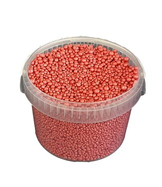 QC Rote Terrakotta-Kügelchen | Deko-Perlen 4 - 8 Millimeter | 10 Liter pro Eimer | Pro Eimer