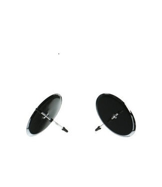 4A Zilverkleurige kaarshouder | Diameter 8 centimeter |  Per 4 stuks