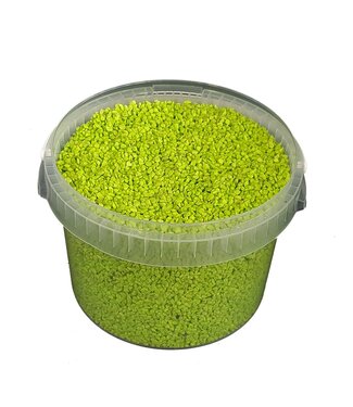 QC Apfelgrün Granulat | 9 - 13 Millimeter feine Steinchen | 3 Liter pro Eimer | Pro Eimer