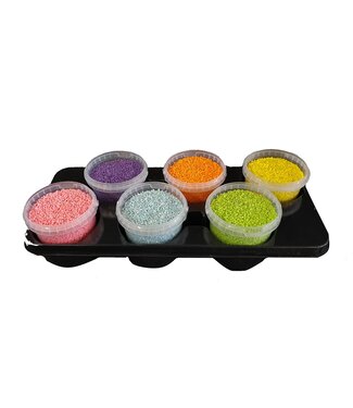 QC Granules mixed colours | Bucket capacity 1 litre | Per 6 pieces