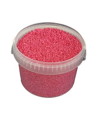QC Kirschfarbiges Granulat | 9 - 13 Millimeter feine Kieselsteine | 3 Liter pro Eimer | Pro Eimer