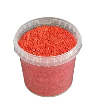 QC Rotes Granulat | 9 - 13 Millimeter feine Steinchen | 1 Liter pro Eimer | Pro 6 Eimer