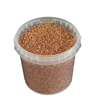 QC Copper-coloured granulate | 9 - 13 millimetre fine stones | 1 litre per bucket | Per 6 buckets