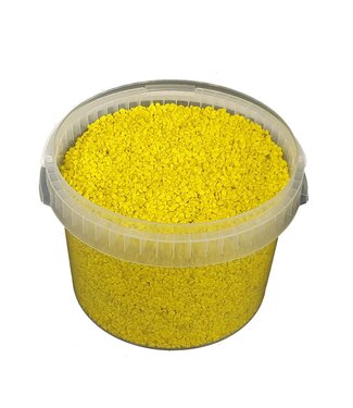 QC Gelbes Granulat | 9 - 13 Millimeter feine Steinchen | 3 Liter pro Eimer | Pro Eimer
