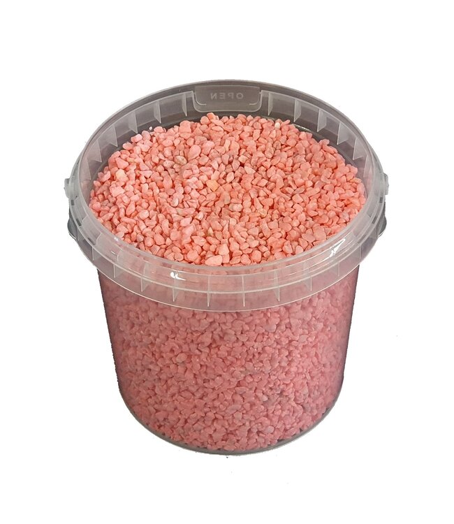 Rosa Granulat | 9 - 13 Millimeter feine Kieselsteine | 1 Liter pro Eimer | Pro 6 Eimer bestellbar