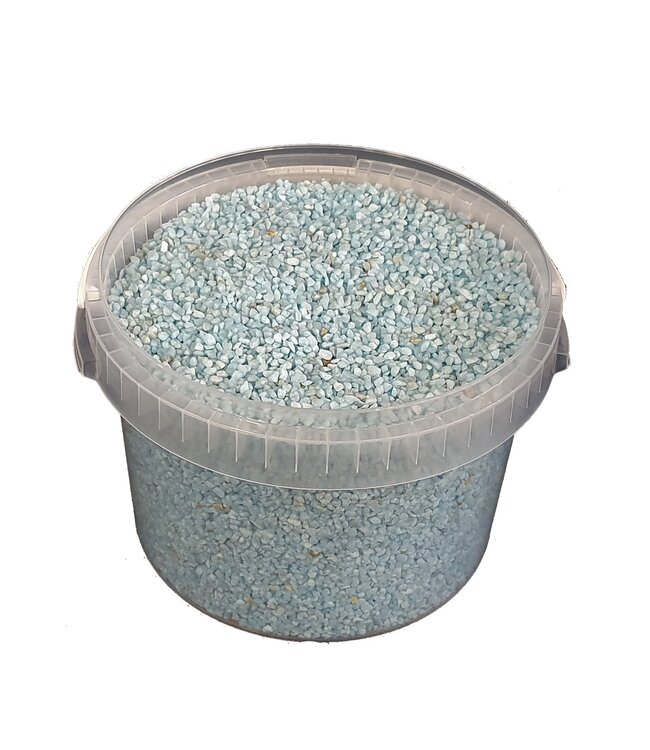 Hellblaues Granulat | 9 - 13 Millimeter feine Steinchen | 3 Liter pro Eimer | Pro Eimer bestellbar