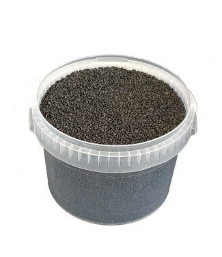 QC Black granulate | 9 - 13 millimetre fine stones | 3 litres per bucket | Per bucket