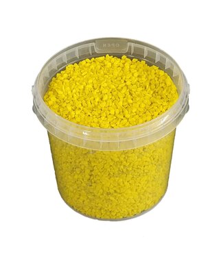 QC Gelbes Granulat | 9 - 13 Millimeter feine Steinchen | 1 Liter pro Eimer | Pro 6 Eimer