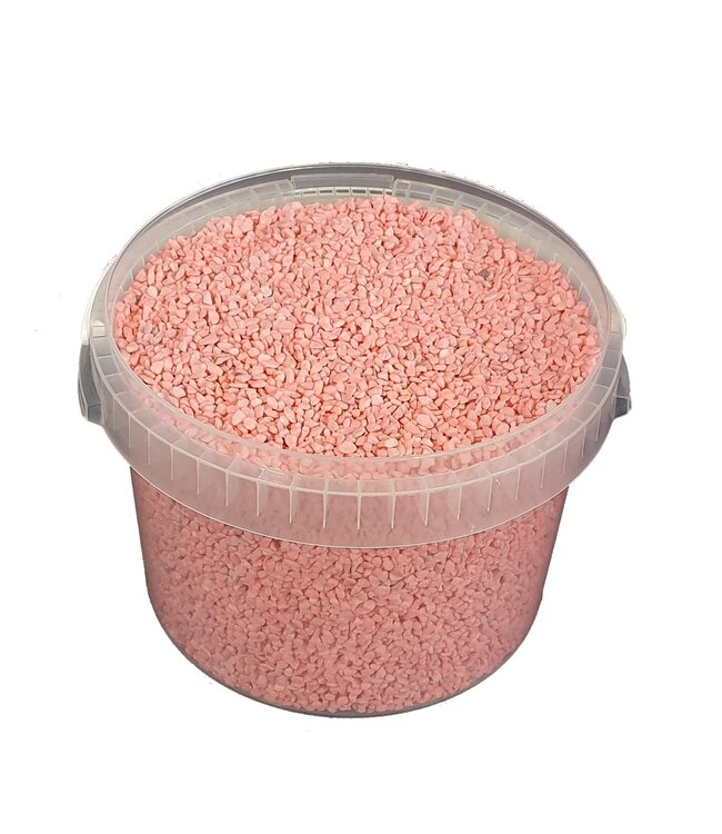 Rosa Granulat | 9 - 13 Millimeter feine Steinchen | 3 Liter pro Eimer | Pro Eimer bestellbar