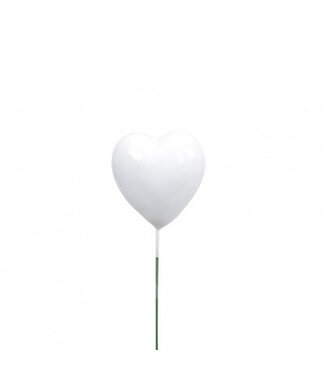 4A White heart pick | Length 20 centimetres | Diameter 4 centimetres | Per 24 pieces