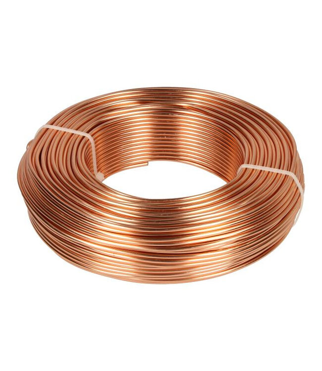 Copper-coloured aluminium wire | Diameter 2 millimetres | Length 60 metres | Weight 500 grams | Available for individual purchase