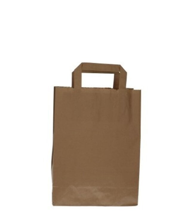 Brown paper carrier bag | Size 32 x 15 x 43 centimetres | Order per 50 bags