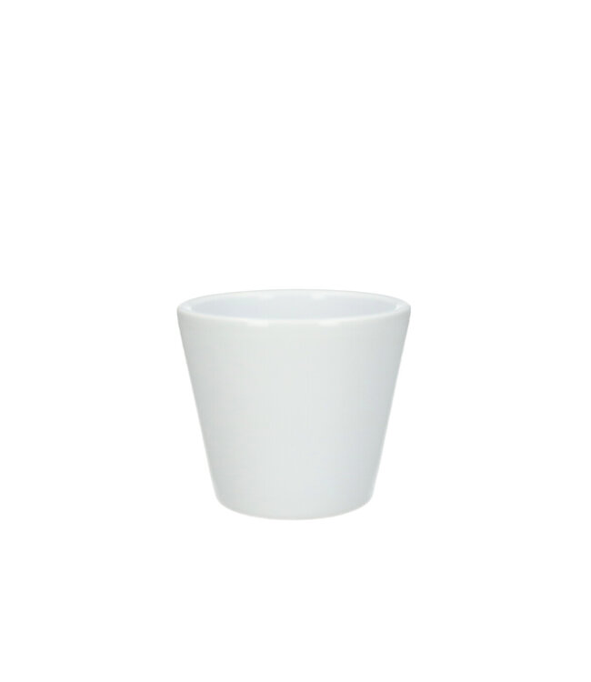 White ceramic Napoli pot | Diameter 12 centimetres | Height 11 centimetres | Order per 8 pots