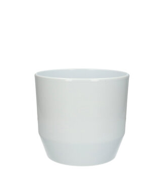 4A White ceramic Tirza pot | Diameter 17 centimetres | Height 16 centimetres | Per 4 pieces