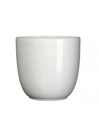 4A Witte keramiek Torino pot | Diameter 22.5 centimeter | Hoogte 20 centimeter | Per 2 stuks