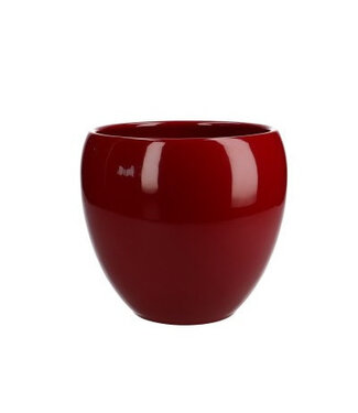 4A Wijnrode keramiek Bowl pot | Diameter hals 16 centimeter bodem 13 centimeter | Hoogte 15 centimeter | Per 4 stuks