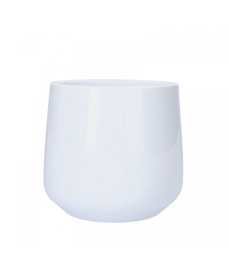 4A White ceramic Puglia pot | Diameter neck 23.5 centimetres bottom 21 centimetres | Height 21 centimetres | Per 2 pieces