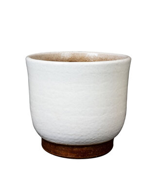 4A White ceramic Jayla pot | Diameter 19 centimetres | Height 17 centimetres | Per 4 pieces