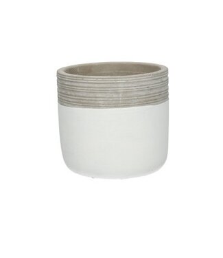 4A Witte keramiek Berlijn pot | Diameter 11 centimeter | Hoogte 10 centimeter | Per 8 stuks