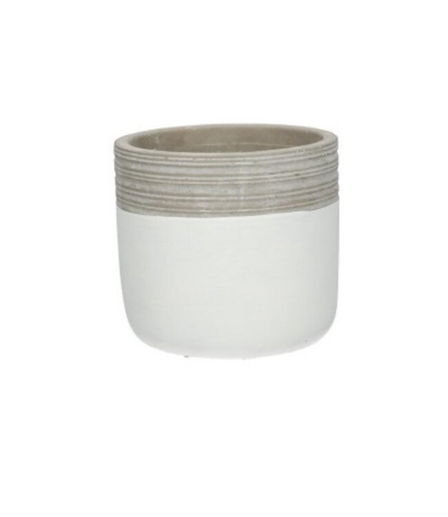 Witte keramiek Berlijn pot | Diameter 11 centimeter | Hoogte 10 centimeter | Per 8 potten te bestellen