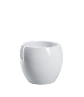 4A White ceramic Trus Spherical Pot | Diameter neck 15 centimetres bottom 12 centimetres | Height 12.5 centimetres | Per 5 pieces