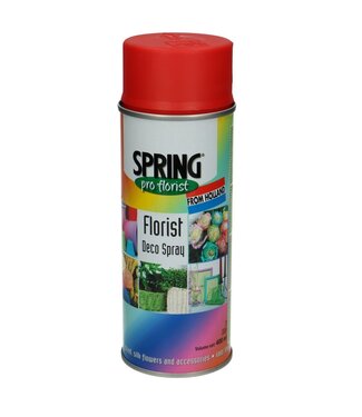 4A Peinture aérosol rouge clair | Contenu 400 millilitres | Spring Pro Florist deco spray | Par bombe aérosol
