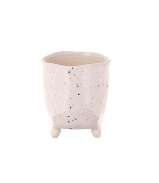 4A White ceramic Monzuno pot | Diameter 13.5 centimetres | Height 15 centimetres | Per 6 pieces