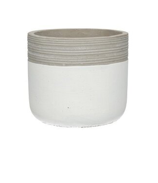 4A Witte keramiek Berlijn pot | Diameter 14 centimeter | Hoogte 12.5 centimeter | Per 4 stuks