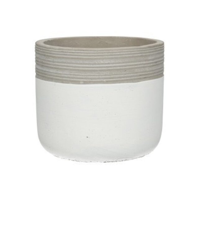 Witte keramiek Berlijn pot | Diameter 14 centimeter | Hoogte 12.5 centimeter | Per 4 potten te bestellen