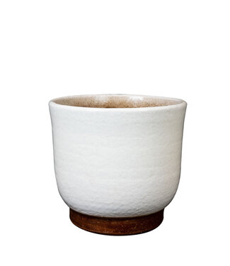 4A White ceramic Jayla pot | Diameter 17 centimetres | Height 14 centimetres | Per 6 pieces