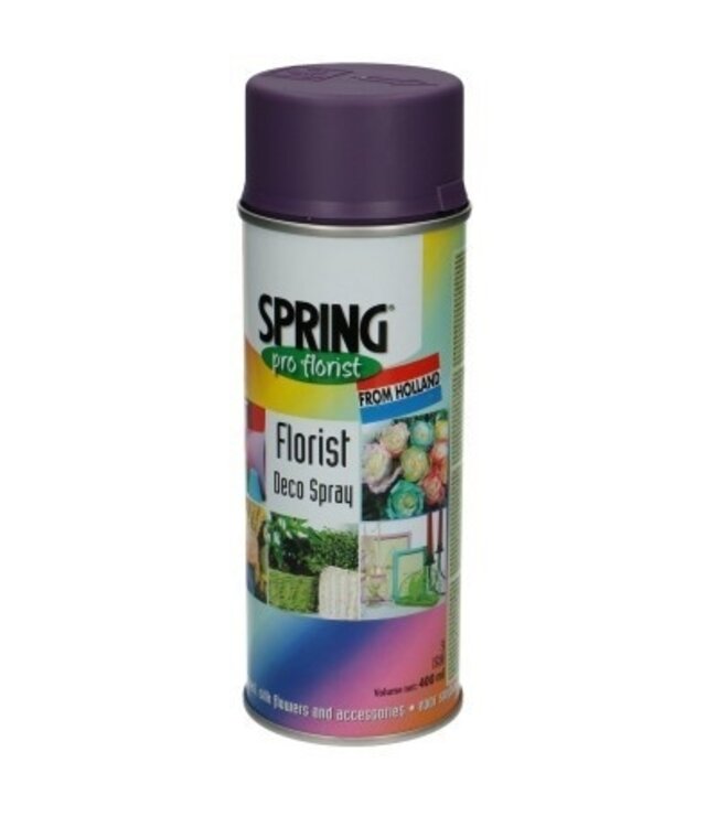 Purple spray paint | Contents 400 millilitres | Spring Pro Florist deco spray | Can be ordered per spray can