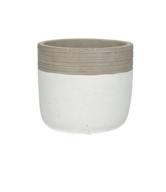 4A Witte keramiek Berlijn pot | Diameter 12.5 centimeter | Hoogte 11 centimeter | Per 4 stuks