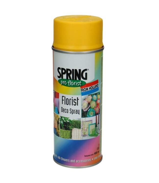 Gelber Sprühlack | Inhalt 400 Milliliter | Spring Pro Florist Deko-Spray | Kann pro Spraydose bestellt werden
