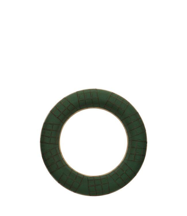 Couronne de mousse florale verte avec bois | Diamètre 40 centimètres | Commande par 2 couronnes