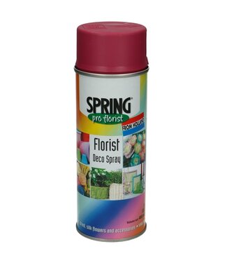 4A Donkerroze spuitverf | Inhoud 400 milliliter | Spring Pro Florist deco spray | Per spuitbus