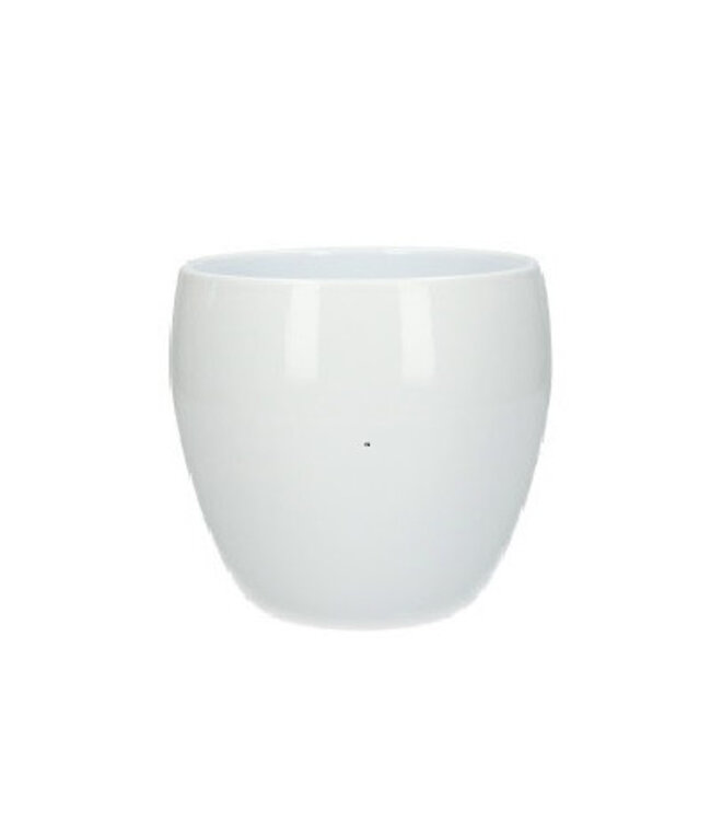 White ceramic Bowl pot | Diameter neck 14.5 centimetres bottom 13 centimetres | Height 13 centimetres | Order by 4 pots