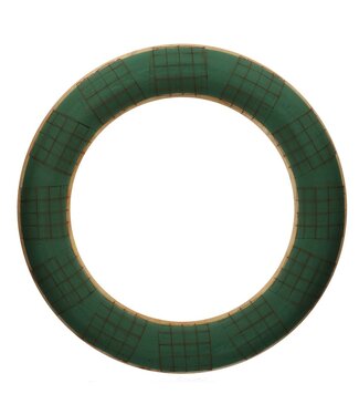 4A Green floral foam wreath with wood | Diameter 65 centimetres | Per 2 pieces