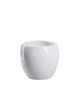 4A White ceramic Trus Spherical jar | Diameter neck 13 centimetres bottom 10 centimetres | Height 11 centimetres | Per 9 pieces