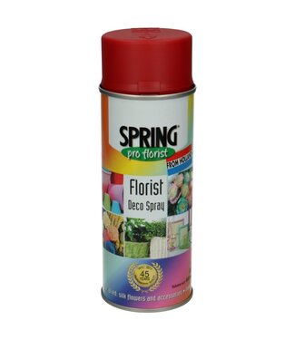 4A Rode spuitverf | Inhoud 400 milliliter | Spring Pro Florist deco spray | Per spuitbus