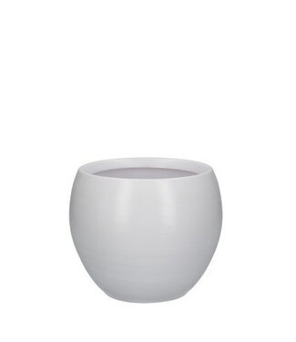 4A White ceramic Cresta pot | Diameter neck 19 centimetres bottom 13.5 centimetres | Height 16 centimetres | Per 4 pieces