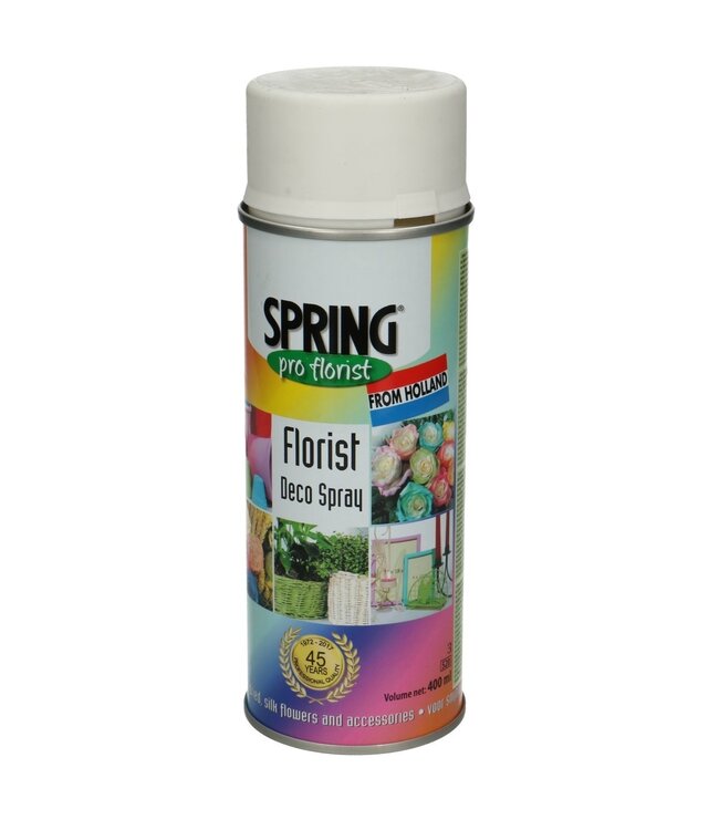 Weißer Sprühlack | Inhalt 400 Milliliter | Spring Pro Florist Deko-Spray | Kann pro Spraydose bestellt werden